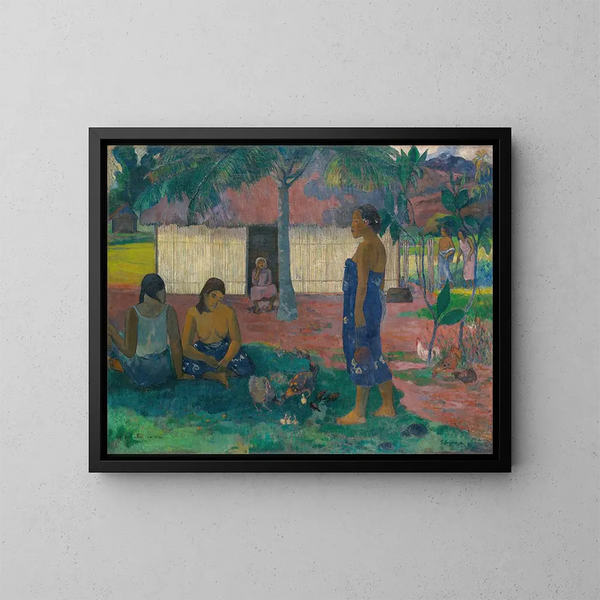 Hvorfor er du vred? - Paul Gauguin — indrammet kunstværk på væggen
