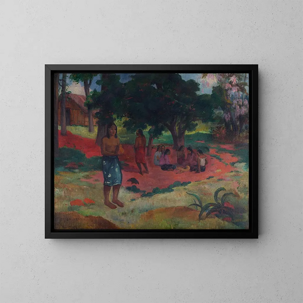 Mots hvisket Parau Parau - Paul Gauguin — indrammet kunstværk på væggen