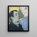 Portrait af en mand - Paul Gauguin — indrammet kunstværk på væggen