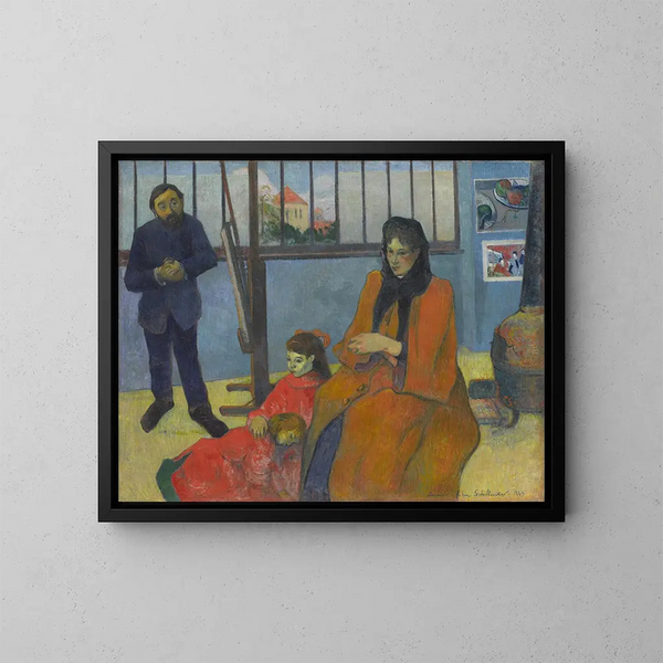 L'atelier de Schuffenecker - Paul Gauguin — indrammet kunstværk på væggen