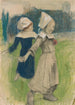 Studie for Bretonere, der danser i Pont-Aven - Paul Gauguin — visning af kunstværket