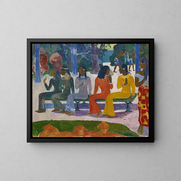 Le marché - Paul Gauguin — indrammet kunstværk på væggen