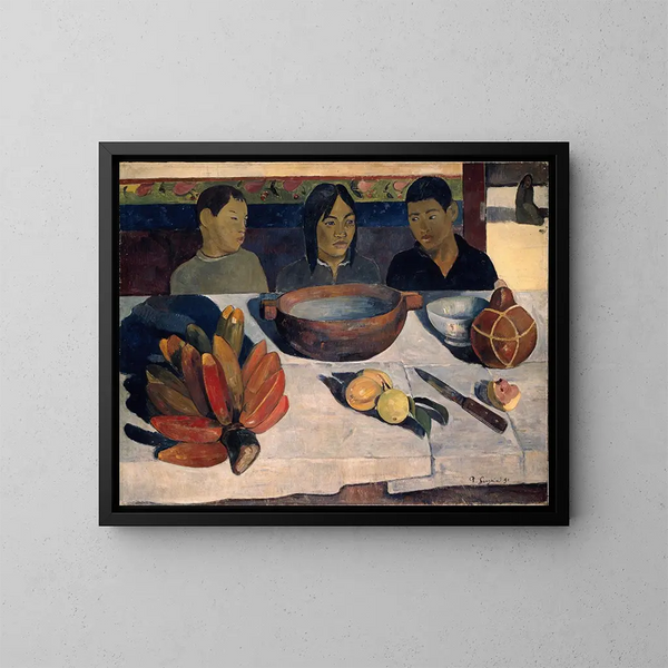 Le Repas også kaldet Bananer - Paul Gauguin — indrammet kunstværk på væggen