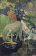 Le Cheval blanc - Paul Gauguin — visning af kunstværket