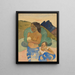 To tahitiske kvinder i et landskab - Paul Gauguin — indrammet kunstværk på væggen