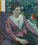 Kvinde foran en stilleben af Cézanne - Paul Gauguin — visning af kunstværket