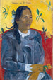 Kvinde med en blomst - Paul Gauguin — visning af kunstværket