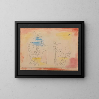 Akrobater - Paul Klee — indrammet kunstværk på væggen