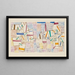 Côte de Provence 7 - Paul Klee — indrammet kunstværk på væggen