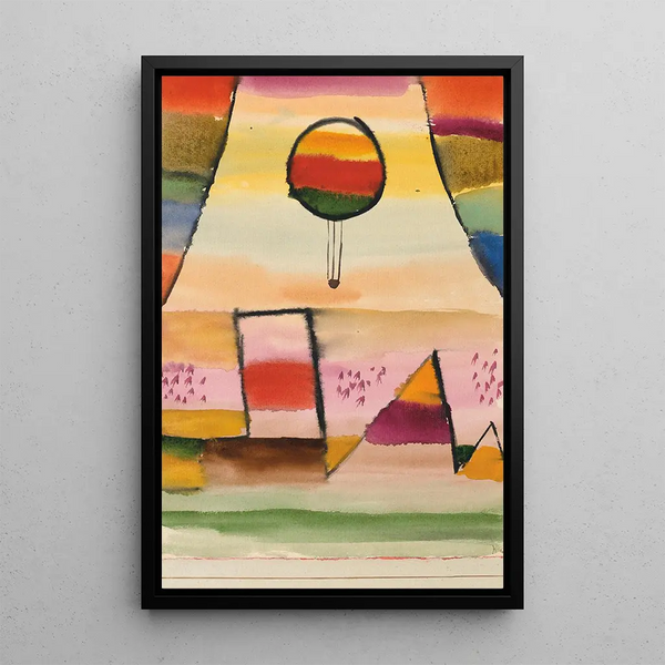 Le ballon à la fenêtre - Paul Klee — indrammet kunstværk på væggen
