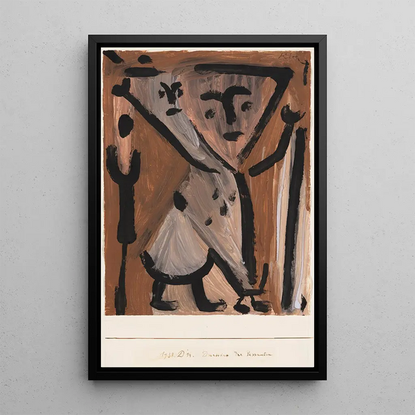 Duettino des Passants - Paul Klee — indrammet kunstværk på væggen