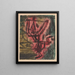 Clown de feu I Clown de feu - Paul Klee — indrammet kunstværk på væggen