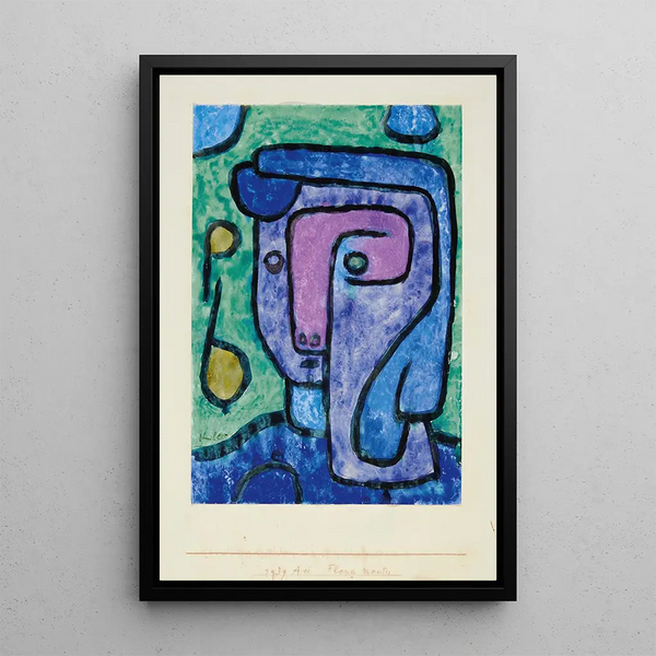 Flore Nocturne - Paul Klee — indrammet kunstværk på væggen