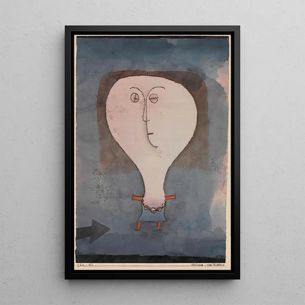 Frygt for en pige - Paul Klee — indrammet kunstværk på væggen
