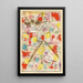 Blad Mindesmærke E - Paul Klee — indrammet kunstværk på væggen
