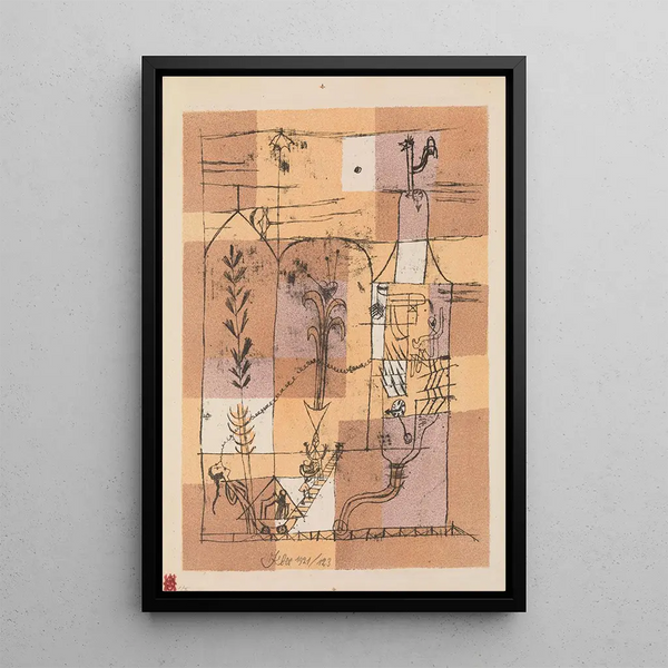 Scène Hoffmannienne - Paul Klee — indrammet kunstværk på væggen