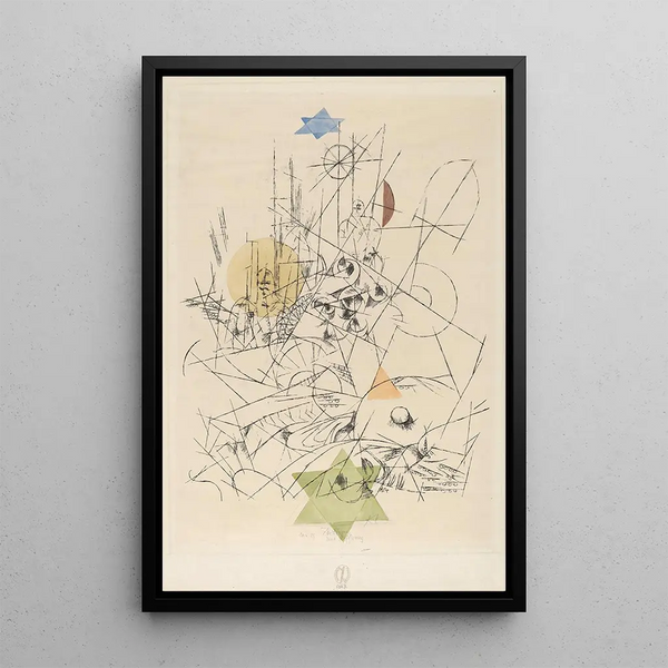 Håb og Ødelæggelse - Paul Klee — indrammet kunstværk på væggen