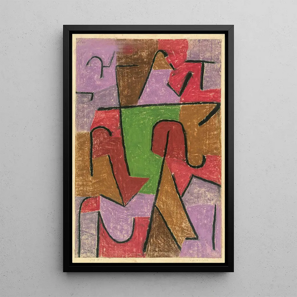 Indien - Paul Klee — indrammet kunstværk på væggen
