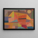Landskab med glade bjergskyer - Paul Klee — indrammet kunstværk på væggen