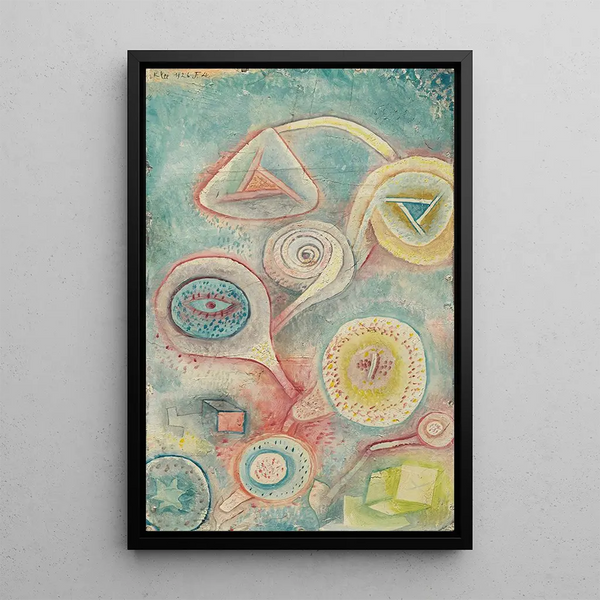 Lille Naturtro af Blomster - Paul Klee — indrammet kunstværk på væggen