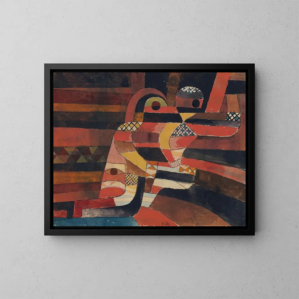 Amants - Paul Klee — indrammet kunstværk på væggen