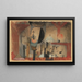 Ukendt maleri La mesure du voyage - Paul Klee — indrammet kunstværk på væggen