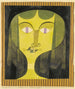 Portrait af en kvinde med violette øjne - Paul Klee — visning af kunstværket