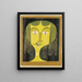 Portrait af en kvinde med violette øjne - Paul Klee — indrammet kunstværk på væggen