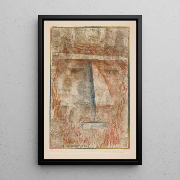 Tête rougeâtre - Paul Klee — indrammet kunstværk på væggen