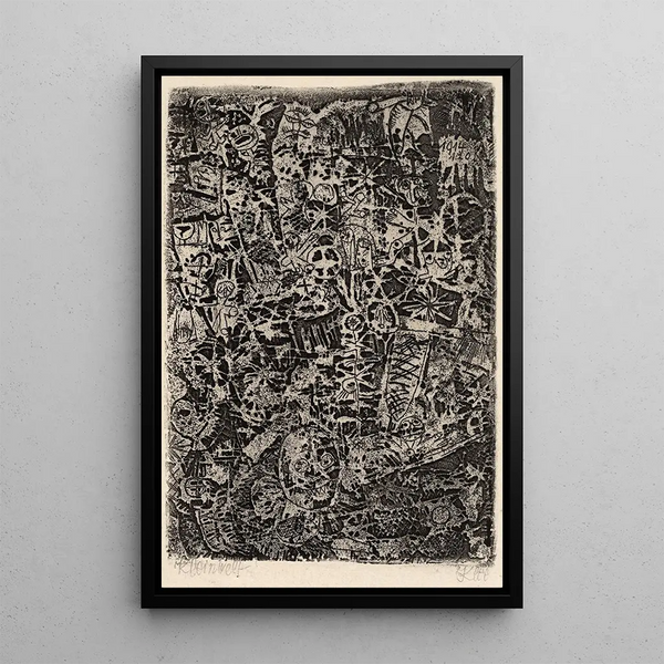 Petit monde - Paul Klee — indrammet kunstværk på væggen