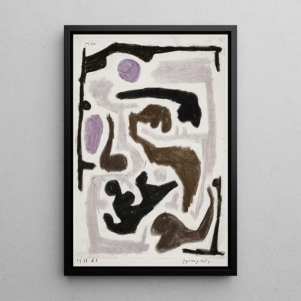 splintet træ - Paul Klee — indrammet kunstværk på væggen