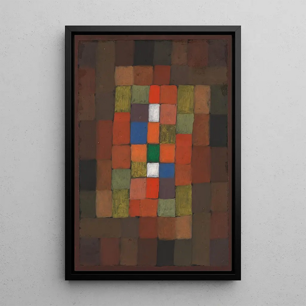 Gradation statisk-dynamisk - Paul Klee — indrammet kunstværk på væggen