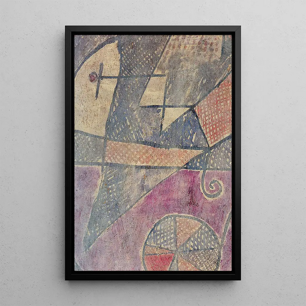 Byen ramt - Paul Klee — indrammet kunstværk på væggen