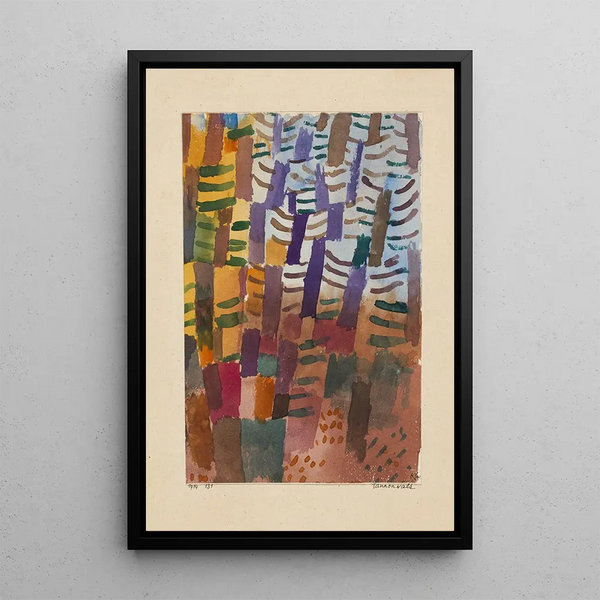 grantræer - Paul Klee — indrammet kunstværk på væggen