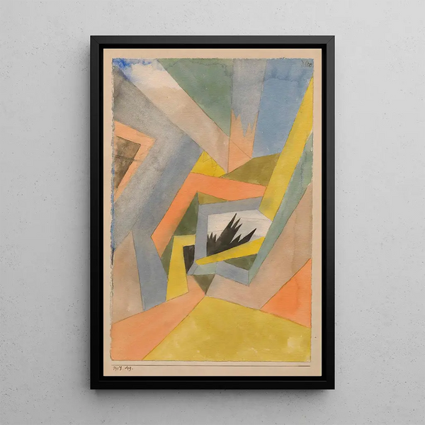L'idée des sapins - Paul Klee — indrammet kunstværk på væggen