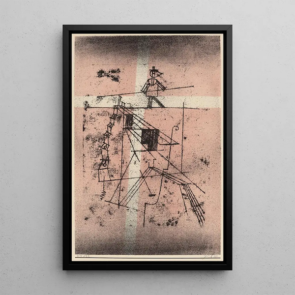 Le funambule - Paul Klee — indrammet kunstværk på væggen