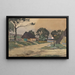 ten i landsbyen Haidedorf - Paul Müller-Kaempff — indrammet kunstværk på væggen