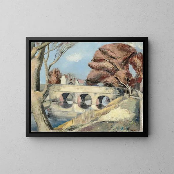 Le Pont de Romney Marsh - Paul Nash — indrammet kunstværk på væggen