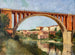 "Les remparts et le pont à Rabastens" - Paul Prouho — visning af kunstværket