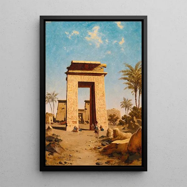 La porte sud Karnak - Paul Rudolf Linke — indrammet kunstværk på væggen