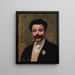 Portrait af Félicien Champsaur 1859-1934 romanforfatter - Paul San — indrammet kunstværk på væggen