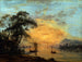 Gallæisk flodlandskab ved solnedgang - Paul Sandby — visning af kunstværket