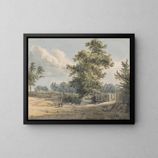 L'extremitet af Brook, Essex - Paul Sandby — indrammet kunstværk på væggen