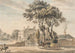 Vue nordøst for maleriet af Sir John Elvil-huset i Englefield Green nær Egham i Surrey - Paul Sandby — visning af kunstværket