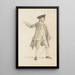 Studie af en gentleman med en tricorn hat - Paul Sandby — indrammet kunstværk på væggen