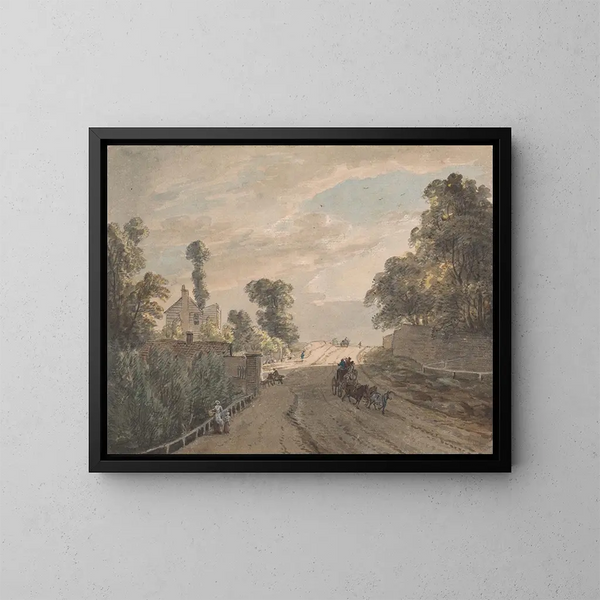Le péage de Bayswater - Paul Sandby — indrammet kunstværk på væggen