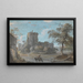 L'Entrée du château de Chepstow - Paul Sandby — indrammet kunstværk på væggen