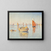 Concarneau i ro i morgenstunden - Paul Signac — indrammet kunstværk på væggen