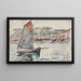 Sejrssejler - Paul Signac — indrammet kunstværk på væggen