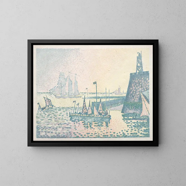 ten ved kajen i Vlissingen - Paul Signac — indrammet kunstværk på væggen